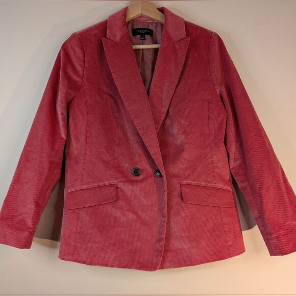 Soft Pink Cotton Corduroy Blazer Size 6 petite - Picture 8 of 12